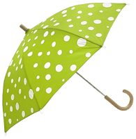 White Dotted Green Umbrella - Free PNG