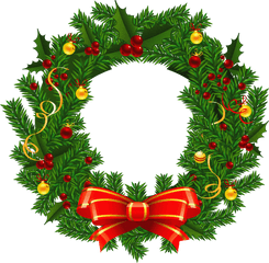 Christmas Tree Snow Transparent Png - Stickpng Christmas Wreath Clipart Hd