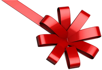 Red Bow Ribbon Png Background Image Arts - Gift Wrapping