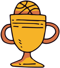 Basketball Trophy Cup Cartoon - Cartoon Basketball Trophy Png