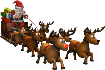 Christmas Reindeer Png Clipart Mart - Fond D Ecran Pere Noel