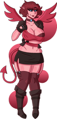 Thicc Demon Anime Girl - Thicc Demon Girl Png