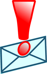 Red Exclamation Mark Png - Email Pictogram