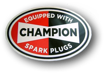 Champion Equipped Spark Plug Sign - Champion Spark Plug Png