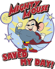 Mighty Mouse Vintage Day Youth T - Mighty Mouse Logo Png