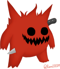 A Haunted House Cover Themed Gengar - Cartoon Png