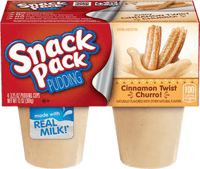 Cinnamon Twist Churro Pudding - Snack Pack Pudding Png