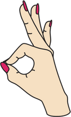 Hand Ok Sticker By Cascar Studio For Ios U0026 Android Clipart - Sign Language Png