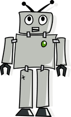 Clipart Woman Robot Transparent - Cartoon Robot Png