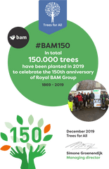 Bam Reaches Target To Plant 150 000 - Trees For All Png