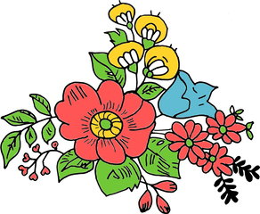 Bouquet Of Flower Transparent Drawing - Flower Clipart Decorative Png