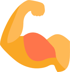 Muscle Emoji Vector Transparent Png - Arm Flexing Png