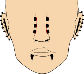 Piercing TendÃ´ - Naruto Pain Piercings Png