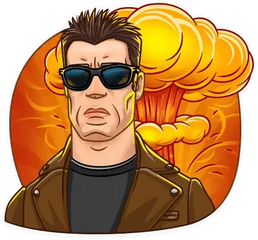 Terminator Whatsapp Stickers - Stickers Cloud Sticker Terminator Png