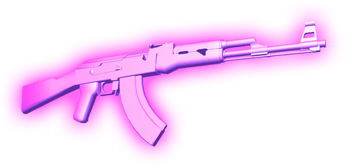 Weapons Ak47 Pink Love Peace - Pink Ak 47 Png