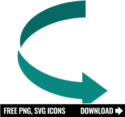 Free Right Curved Arrow Icon Symbol Download In Png Svg - Vertical