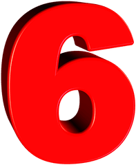 Six Number 6 - Number Png