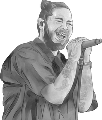 Post Malone Blends New Sounds But Bloats - Monochrome Png