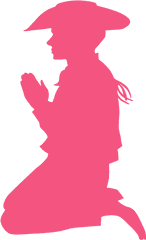 Cowboy Praying Silhouette - Cowboy Png