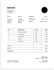 Contemporary Psd Invoice Templates - Dot Png