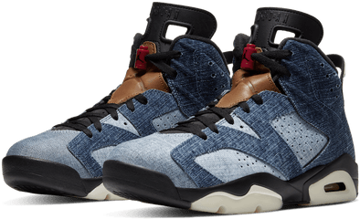 Nike Drops One Last Denim Sneaker - Jordan 6 Denim Png