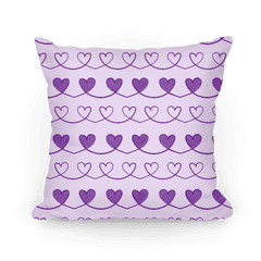 Download Purple Heart Doodle Pattern Pillow - Cushion Full Cushion Png