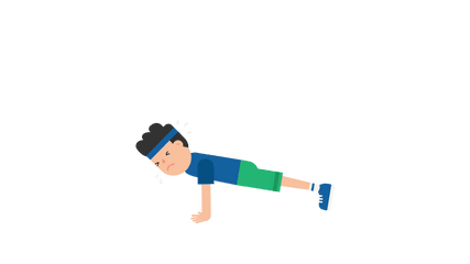 Cartoon Man Doing Push Ups Clipart - Do Push Ups Clipart Png