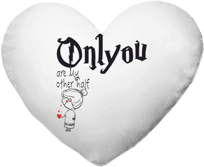 Onlyou Girl Heart Shape Cushion With Photo Printing - Heart Png