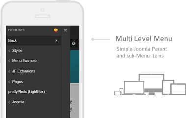 Jf Mobile Menu - Free Joomla Menu Module For Mobile Devices Png