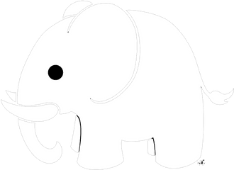 White Elephant Transparent Background - White Elephant Black Background Png