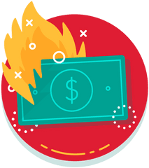 Dollar Bill Burn Rate Icon - Transparent Png U0026 Svg Vector File Transparent Burn Icon