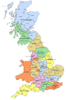 Map England Of Regions Wales Border - Free PNG