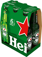 Heineken 330ml 6 Pack - Transparent Background Beer Pack Png