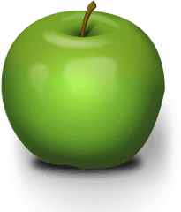 Realistic Green Apple Clipart - Green Apple Drawing Png