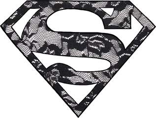 Superman Superwoman Logo Black Lace - Superman S Png