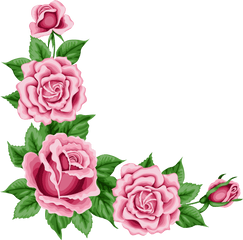 Free Corner Flower Png Download Clip Art - Border Transparent Pink Flowers