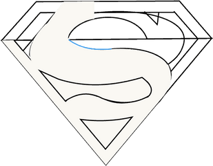 How To Draw Superman Logo - Emblem Png