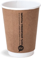 250ml Double Walled Compostable Kraft Png Cup