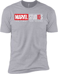 Marvel Studios First Ten Years White Logo Graphic Next Level - Programming T Shirts Node Png