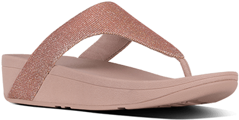 Fitflop Toe Post Sandals - Lottie Rose Gold Png