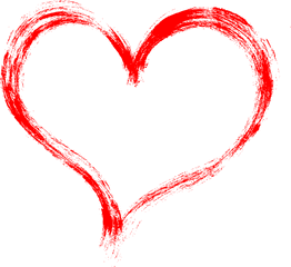 10 Red Grunge Brush Stroke Heart - Heart Brush Stroke Png