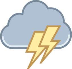 Lightning Icon Png Download - Cloud Transparent Background Lightning Clipart