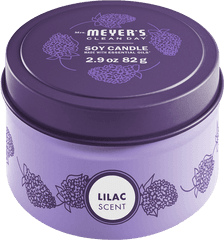 Lilac Tin Candle - Cream Png