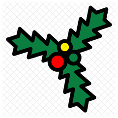 Christmas Garland Icon Of Colored - Clip Art Png