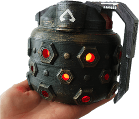 Frag Grenade Form Apex Legends With Led - Belt Png