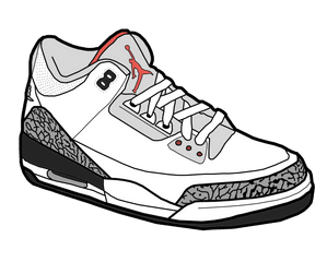 Download Jumpman Air Jordan Shoe - Shoes Drawing Transparent Background Png