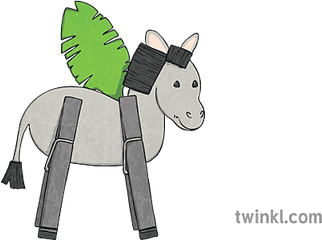 Palm Sunday Peg Donkey Ks2 Illustration - Twinkl Animal Figure Png