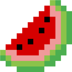 Pixilart - Watermelon Pixel Art By Anonymous Easy Pixel Art Watermelon Png