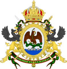 Coat Of Arms Emperor Maximilian Mexico Born As - Second Mexican Empire Coat Of Arms Png