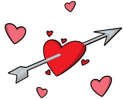 Heart Arrow Valentine Free Clipart HD - Free PNG